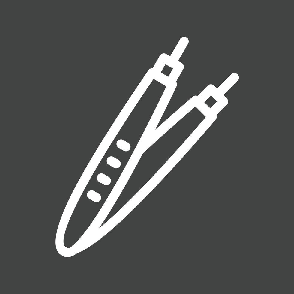 Forceps II Line Inverted Icon vector