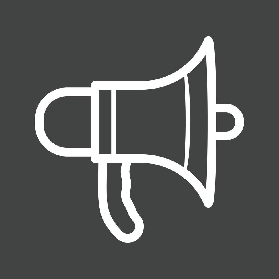 Megaphone Line Inverted Icon vector