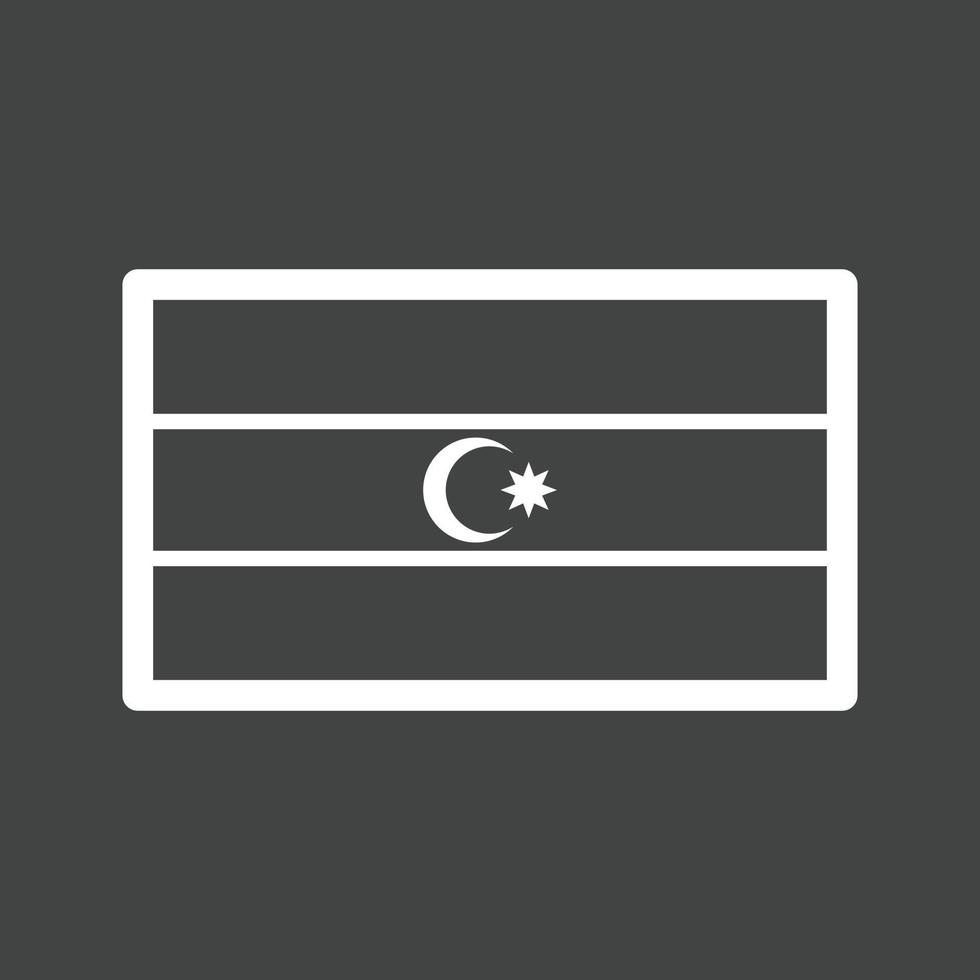 Azerbaijan Line Inverted Icon vector