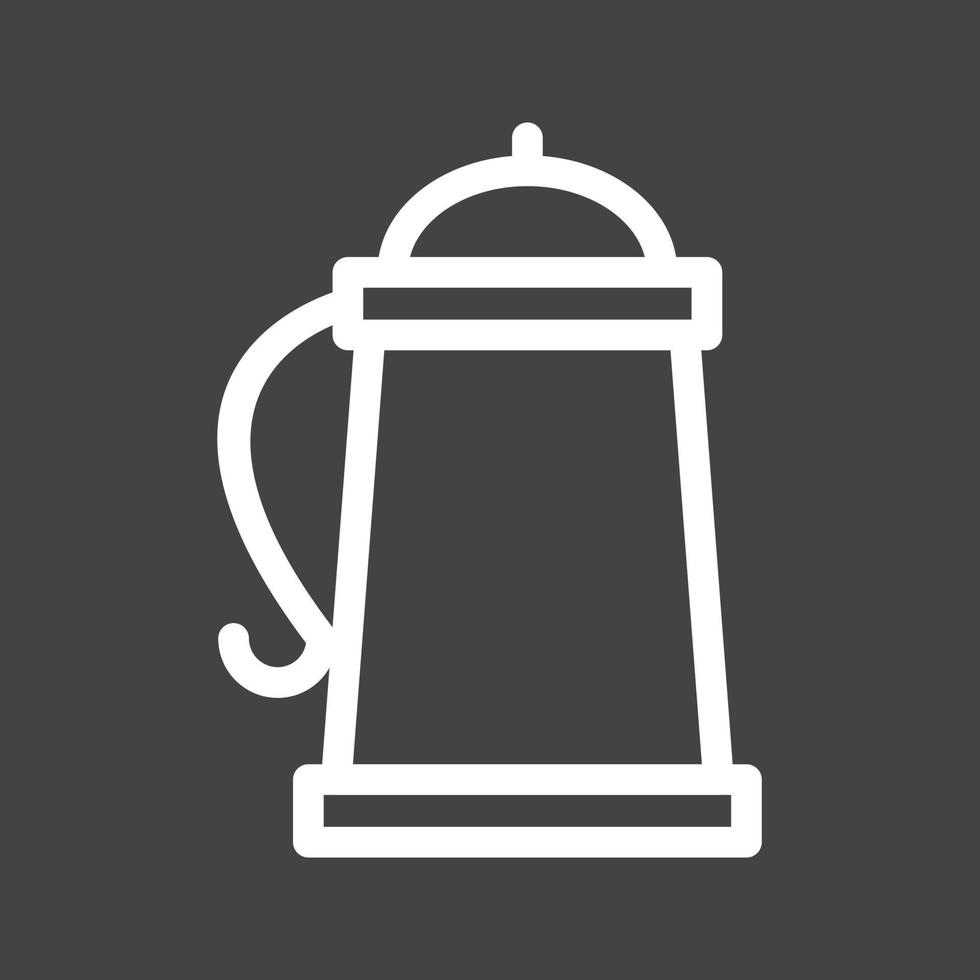 Beer Mug Line Inverted Icon vector