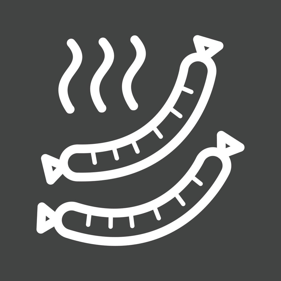 Hot Sausage Line Inverted Icon vector