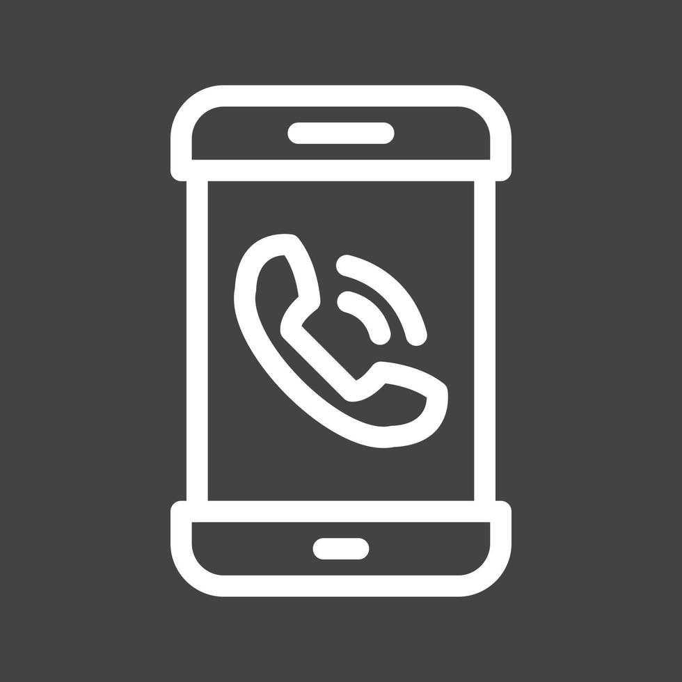 Call on Speaker Line Inverted Icon vector