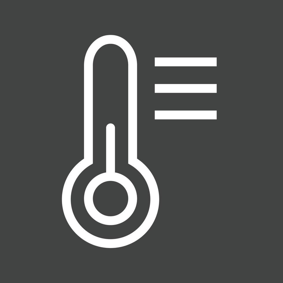 Low Temperature Line Inverted Icon vector