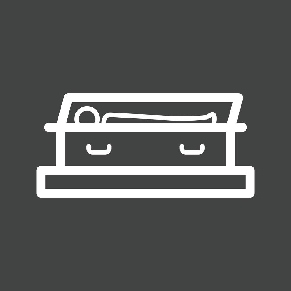 Open Casket Line Inverted Icon vector