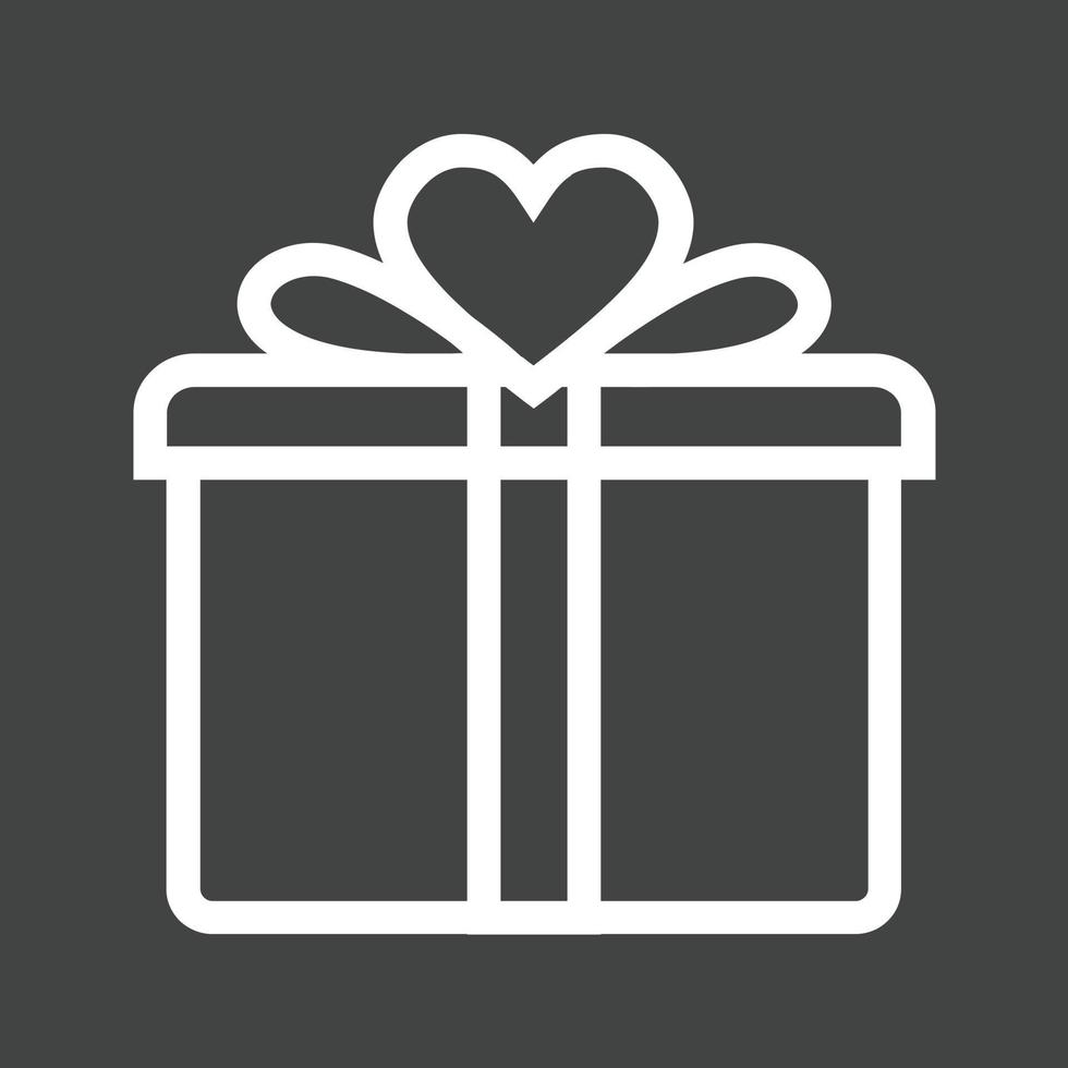 Gift Box Line Inverted Icon vector