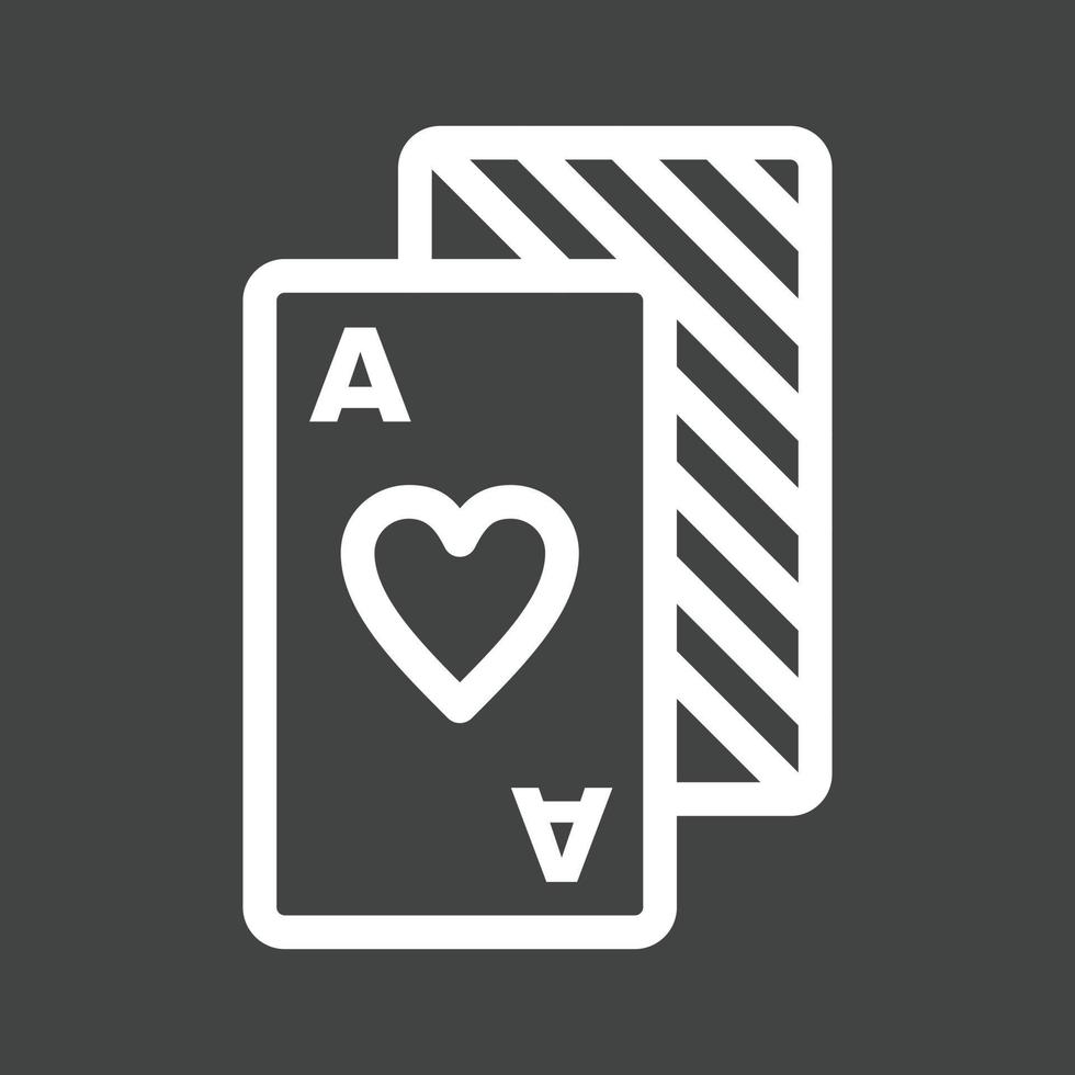 Playing Cards Line Inverted Icon vector