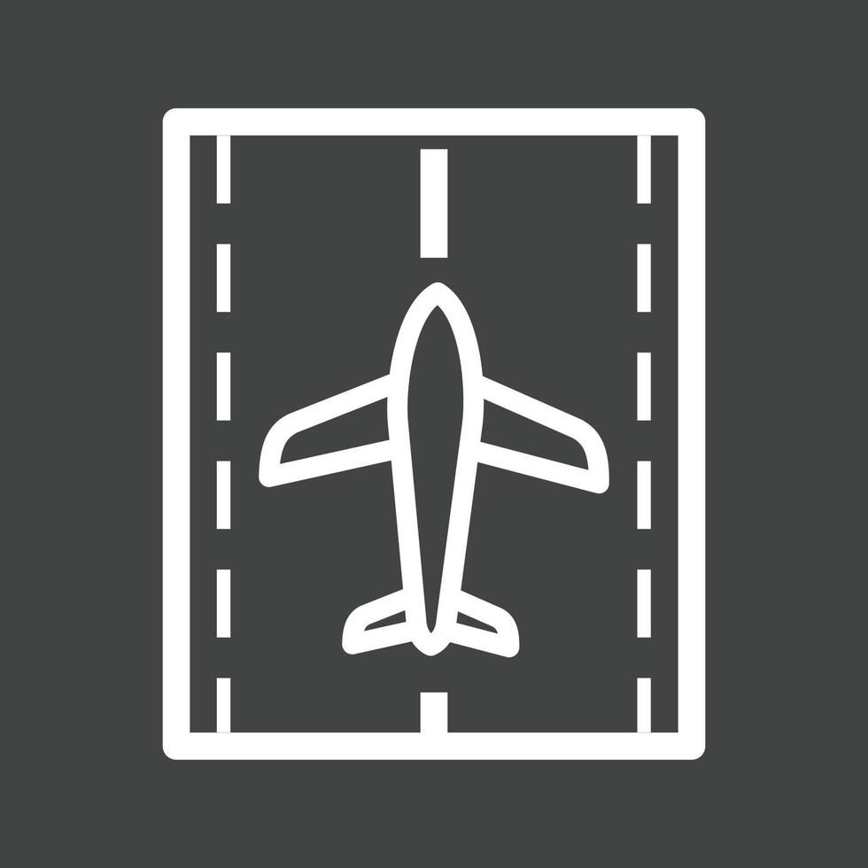 Runway Line Inverted Icon vector