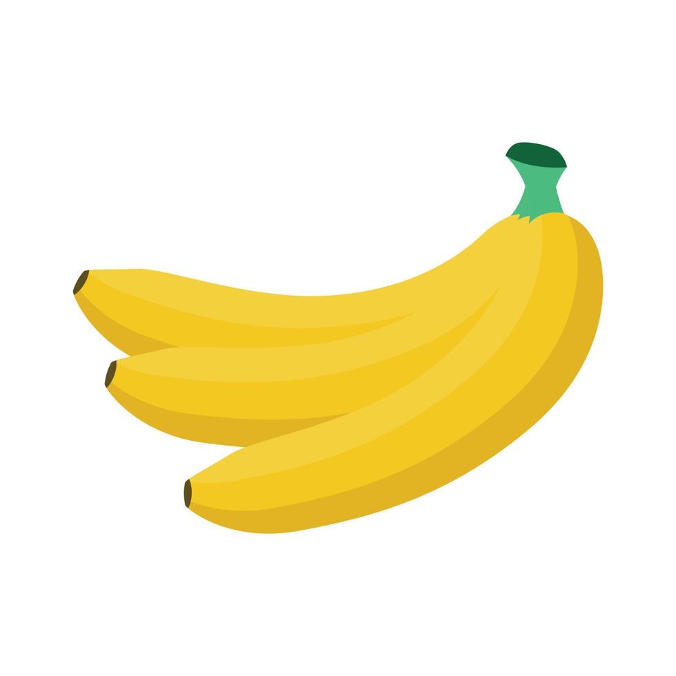 Ilustración de vector de imágenes prediseñadas de diseño plano banan aislado en un fondo blanco