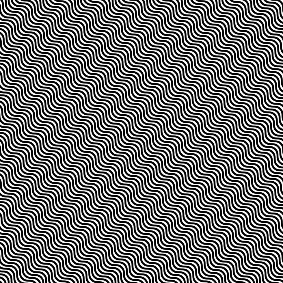 Black hypnotic waves seamless pattern white vector