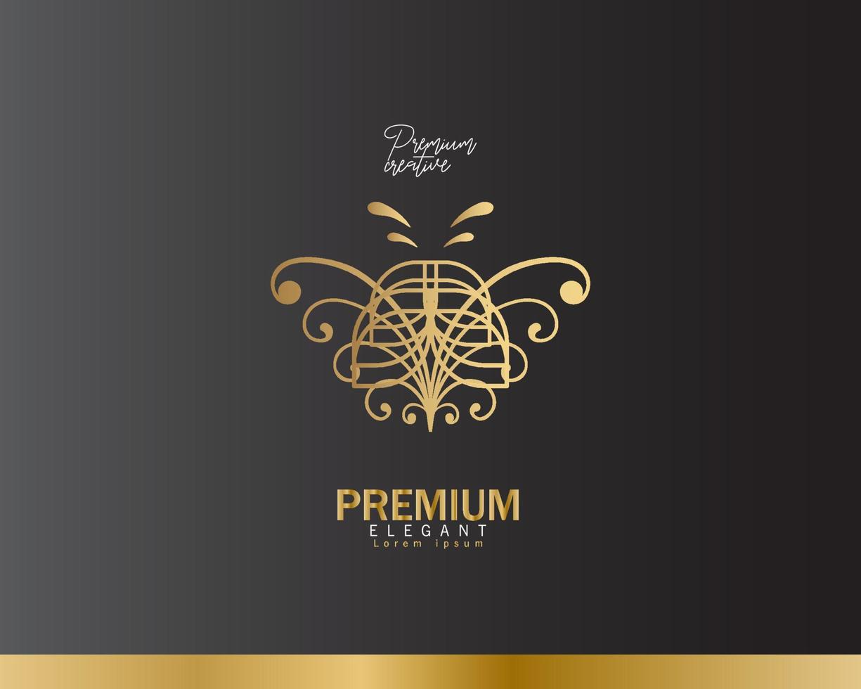 Butterfly logo. Luxury line logotype design. Universal premium butterfly symbol logotype. vector