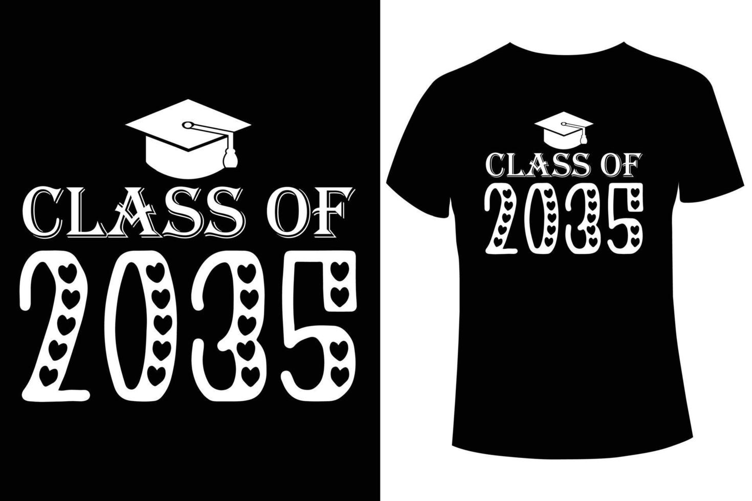 Class of 2035 t-shirt design template vector