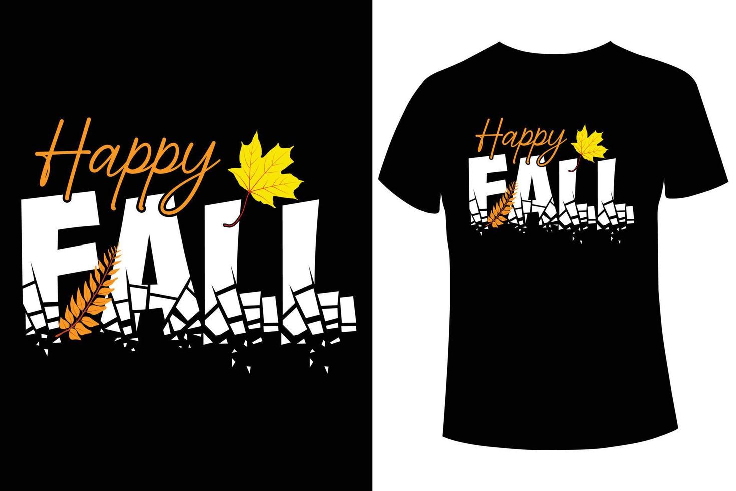 Happy fall t-shirt design template vector