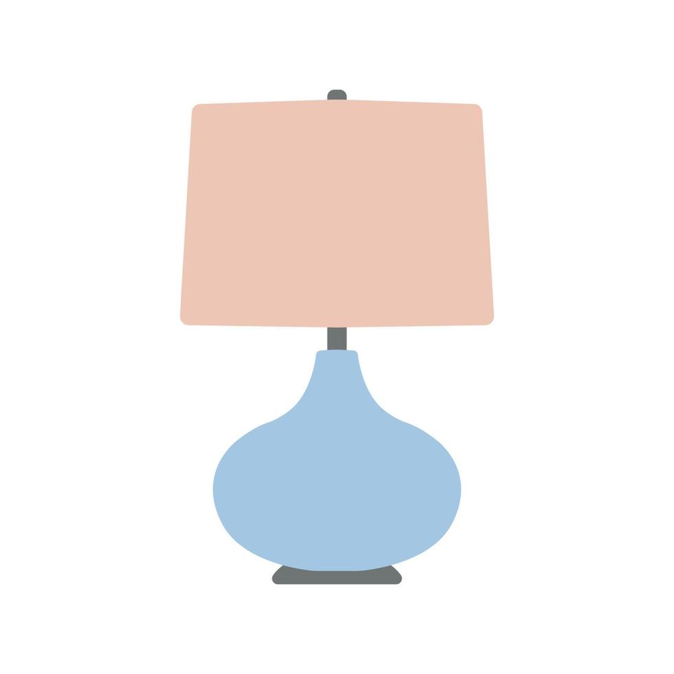 linda lámpara aislada sobre fondo blanco. estilo plano sencillo. vector