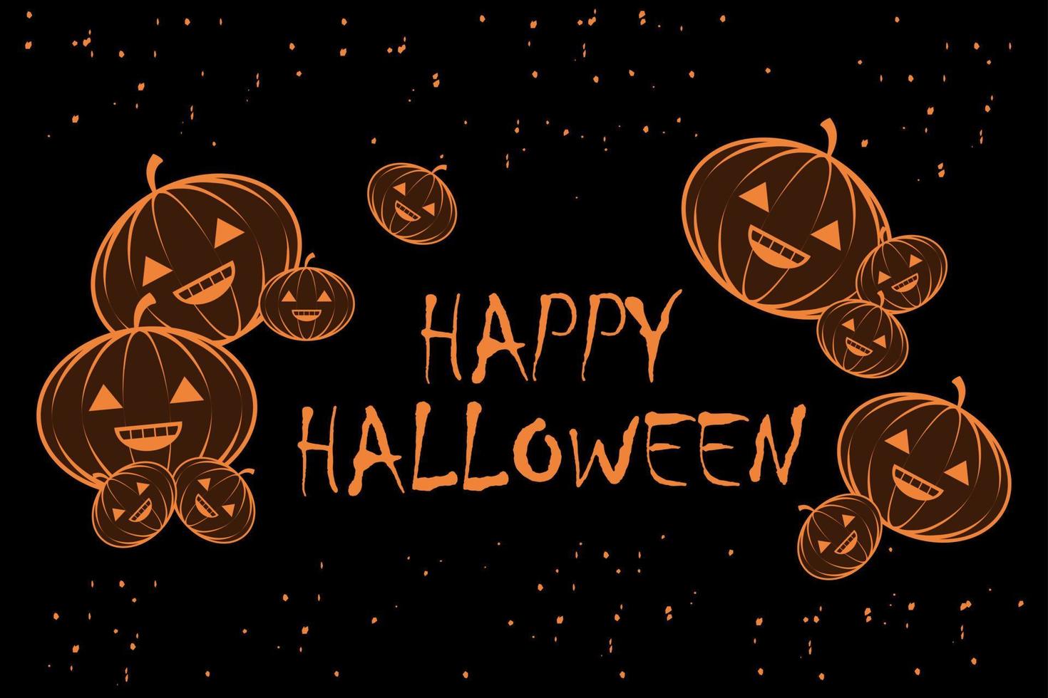 Happy Halloween Text Banner, Vector design.
