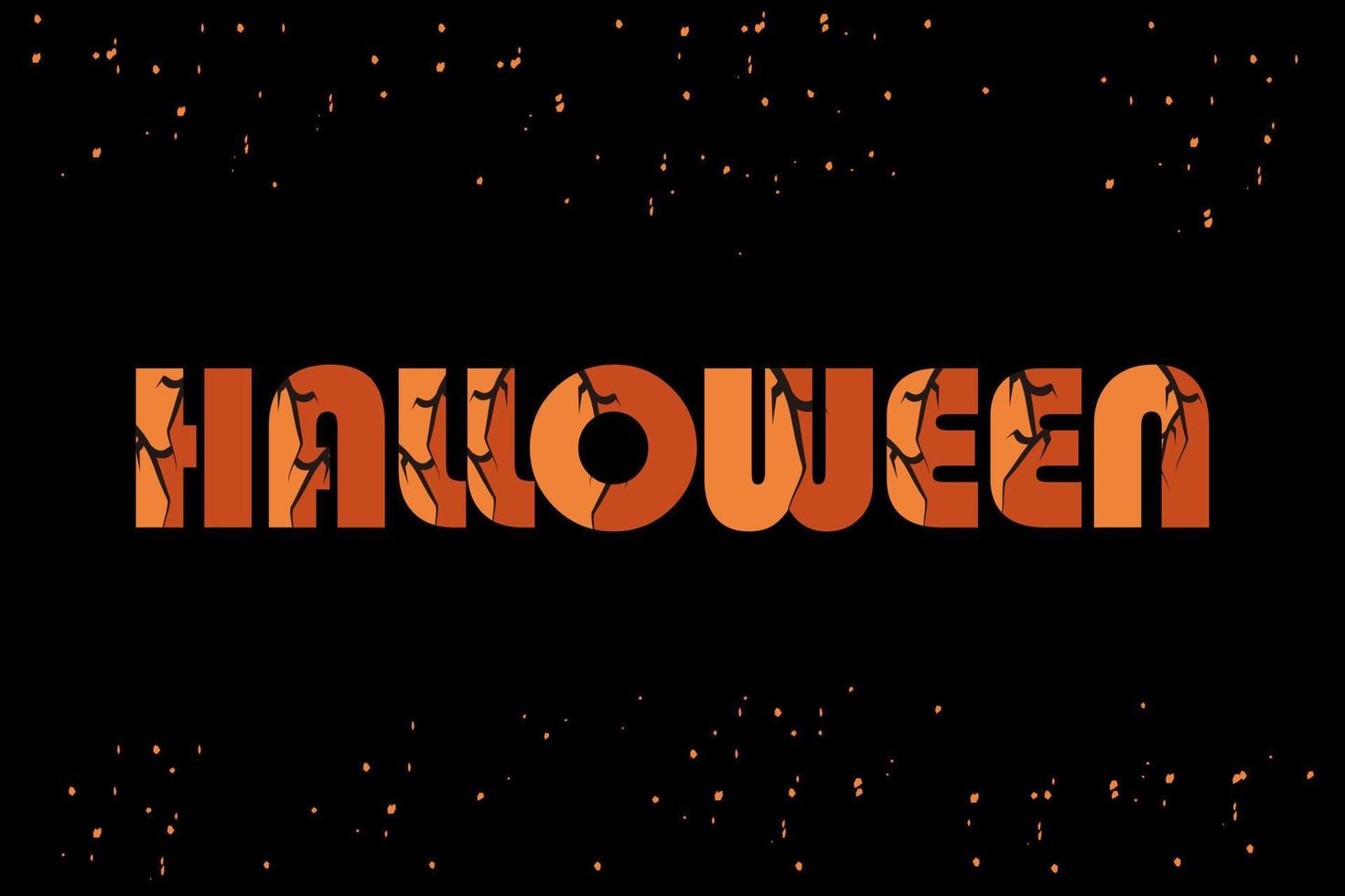 banner de texto de Halloween, diseño vectorial. vector