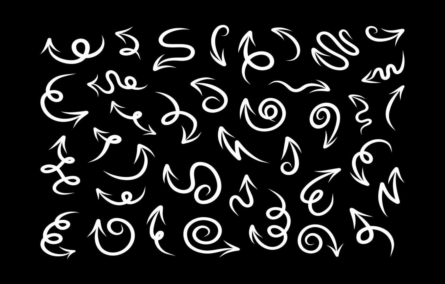 Arrow Hand Drawn Doodle Icon Element Collection vector