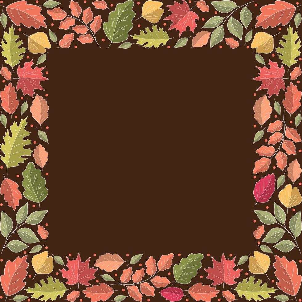 fondo de borde floral de naturaleza vector