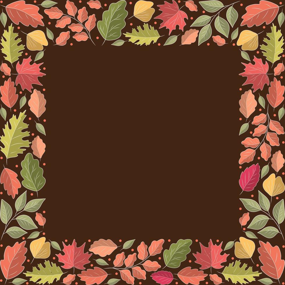 fondo de borde floral de naturaleza vector