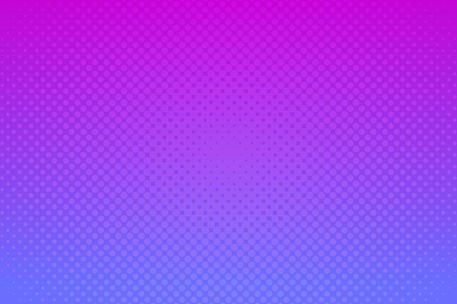 Blue purple pop art background with halftone dots in retro comic style. Vector illustration.