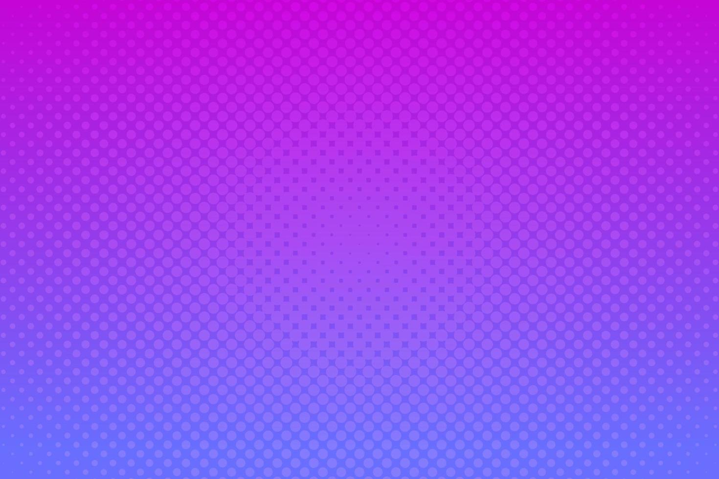 Blue purple pop art background with halftone dots in retro comic style. Vector illustration.