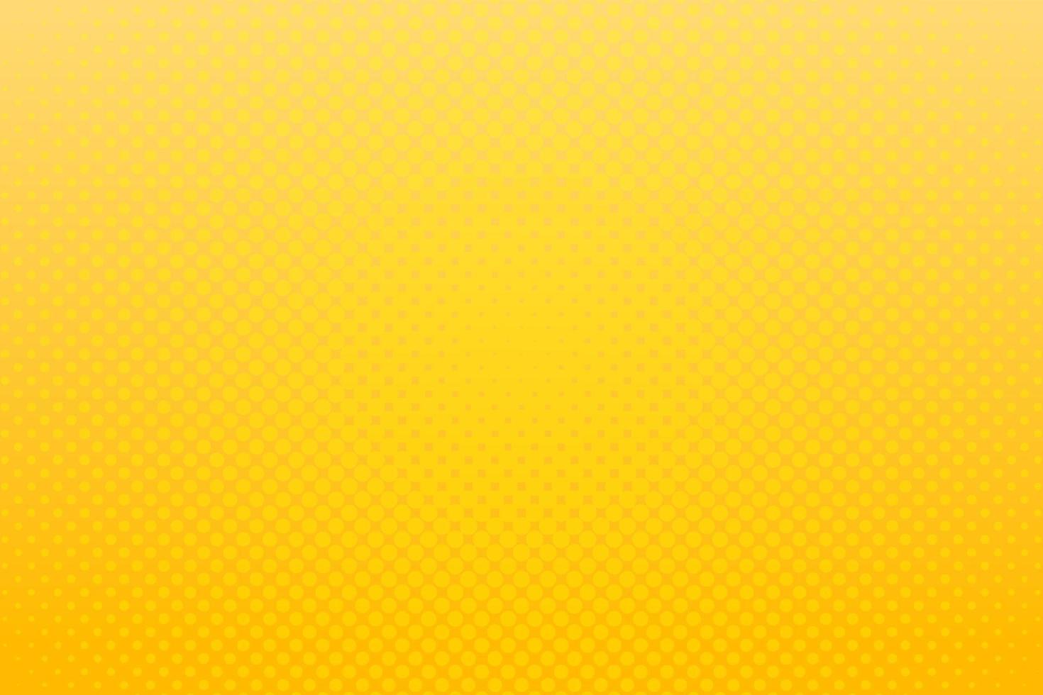 Yellow pop art background with halftone dots in retro comic style. Vector illustration.