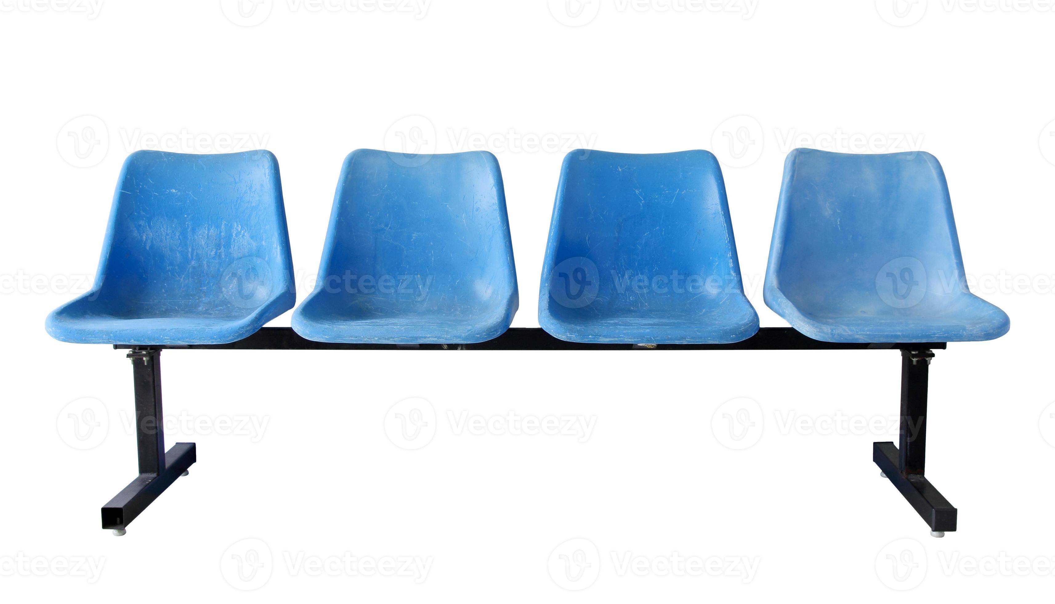blue plastic chairs isolated on white with clipping path 11943415 Stock