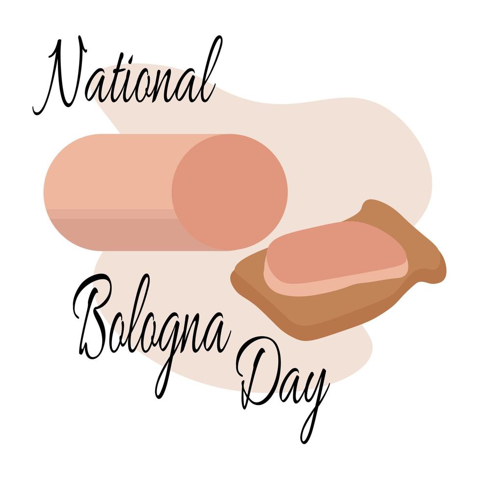 National Bologna Day, idea for poster, banner, flyer or menu decoration vector