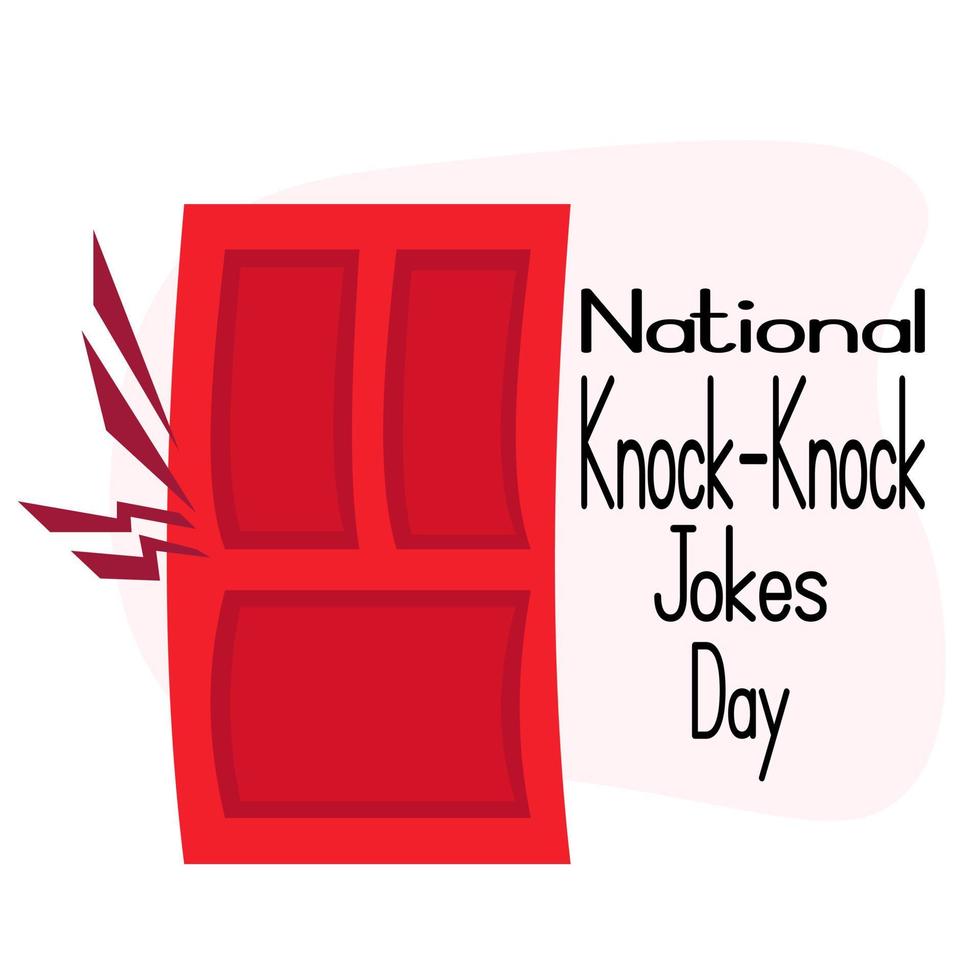 National Knock Knock Jokes Day, idea for a poster, banner, flyer or postcard vector