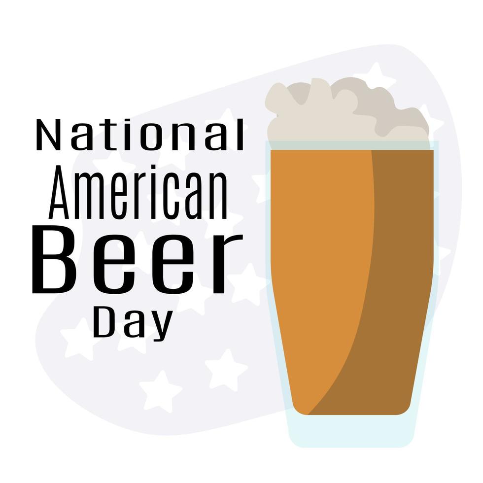 National American Beer Day, idea for banner, poster, flyer or postcard vector