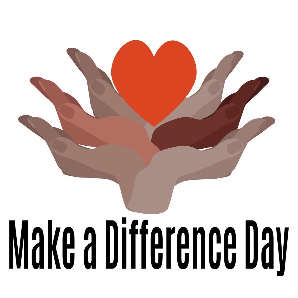 Make a Difference Day, idea for banner, poster, flyer or postcard