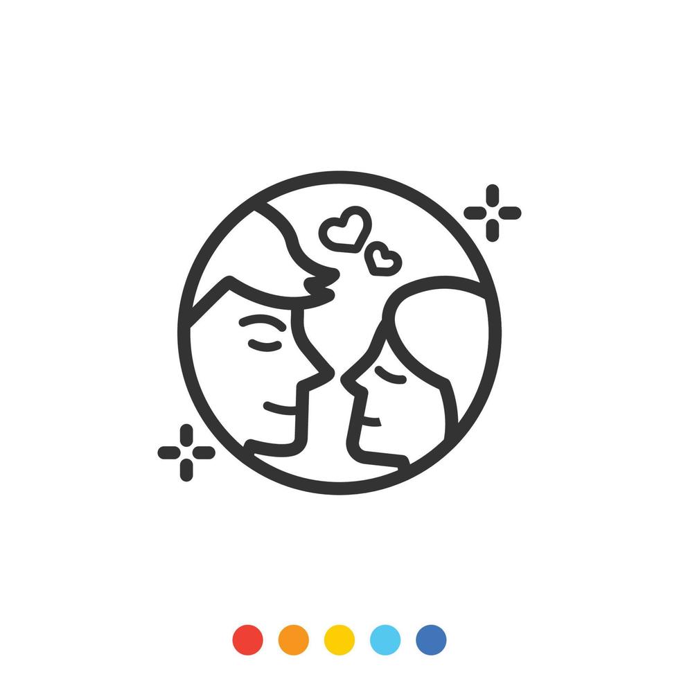 elementos de diseño plano de pareja, vector e ilustración.