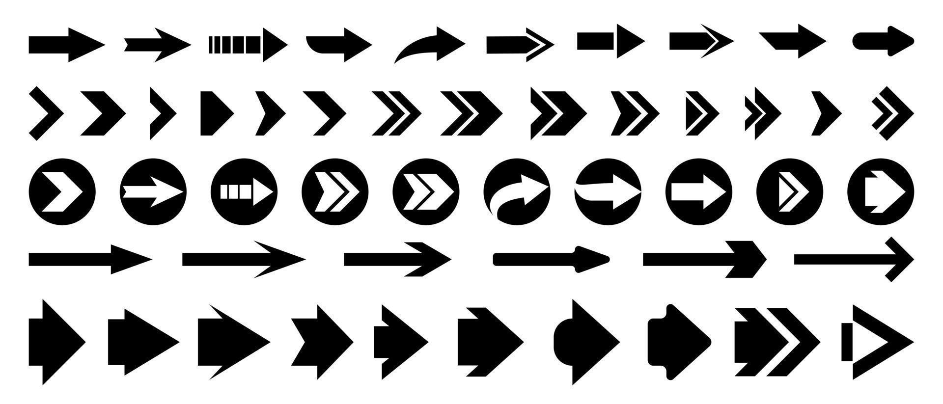 conjunto de iconos de flecha, elemento de diseño adecuado para sitios web, diseño de impresión o aplicación vector