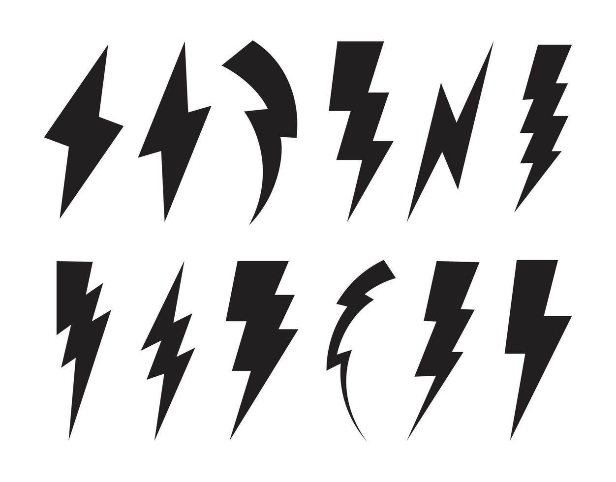 Lightning bolt icon design element suitable for websites, print design or app vector