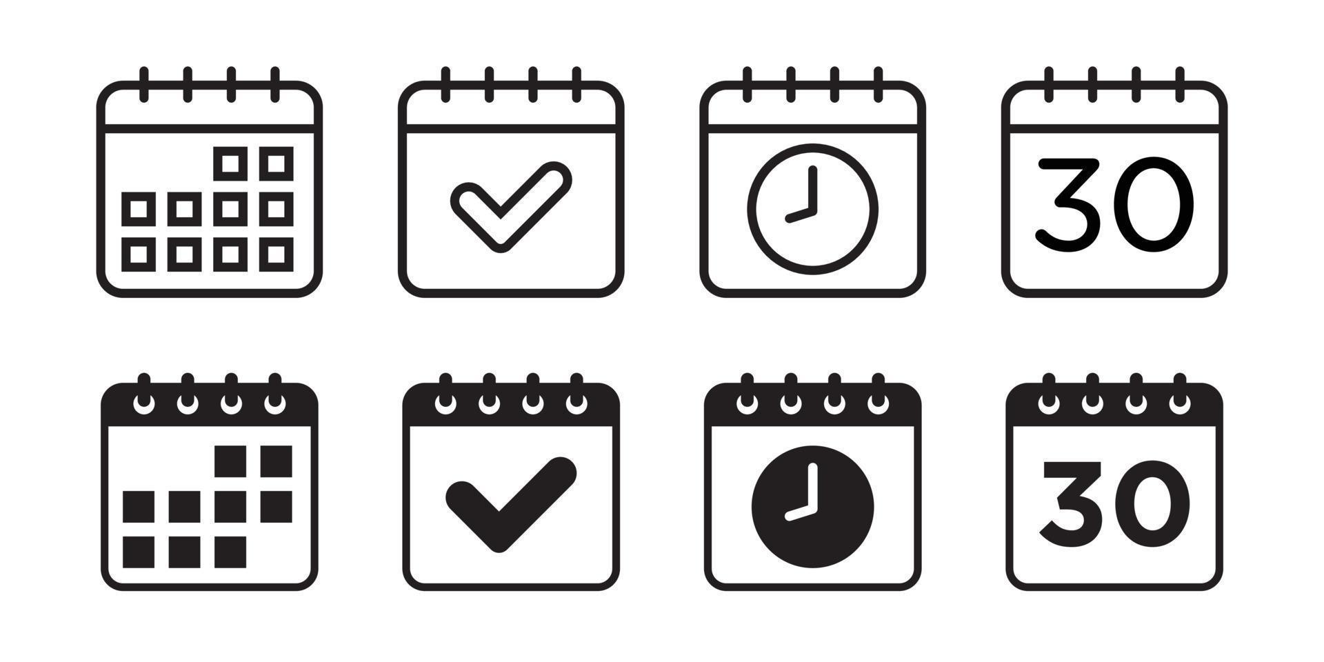 elemento de diseño de icono de calendario adecuado para sitios web, diseño de impresión o aplicación vector