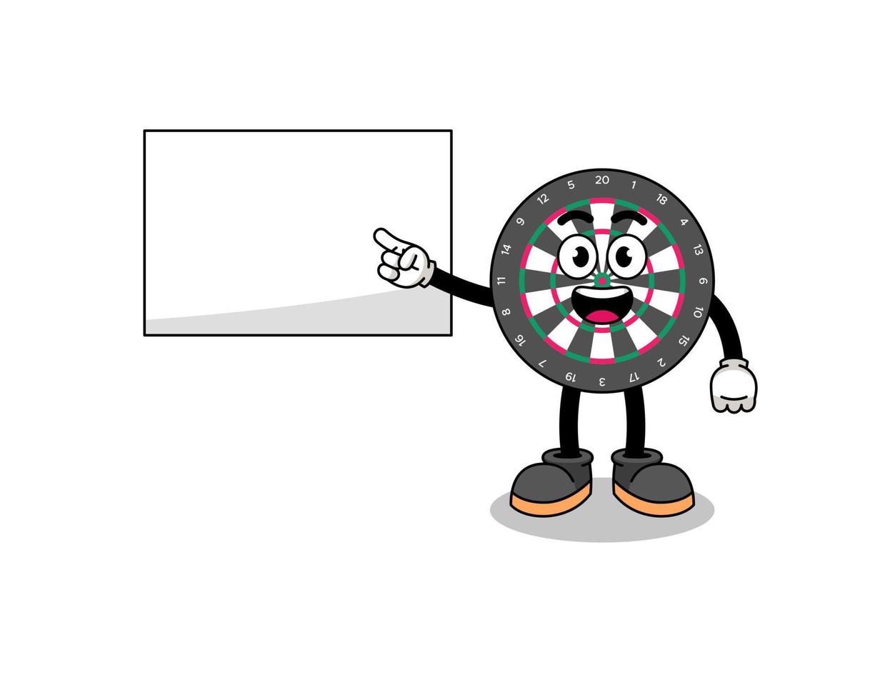 dart board illustration doing a presentation vector