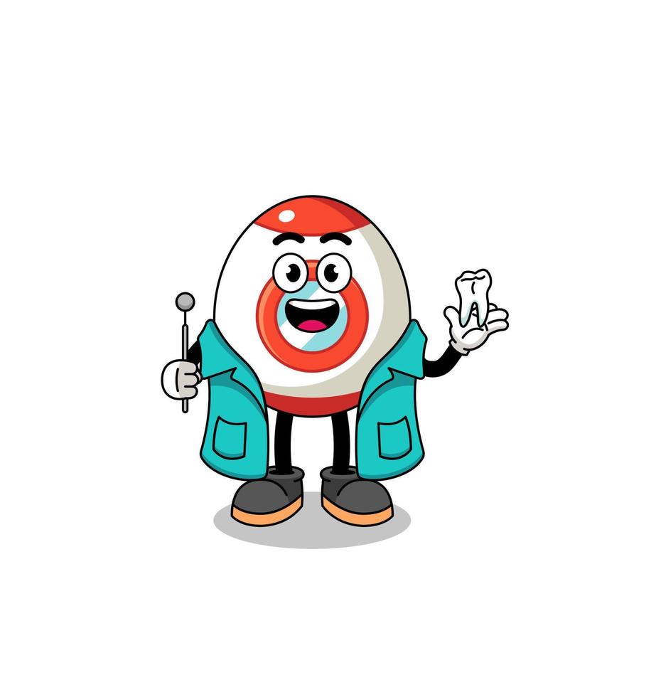 Illustration of rocket mascot as a dentist vector