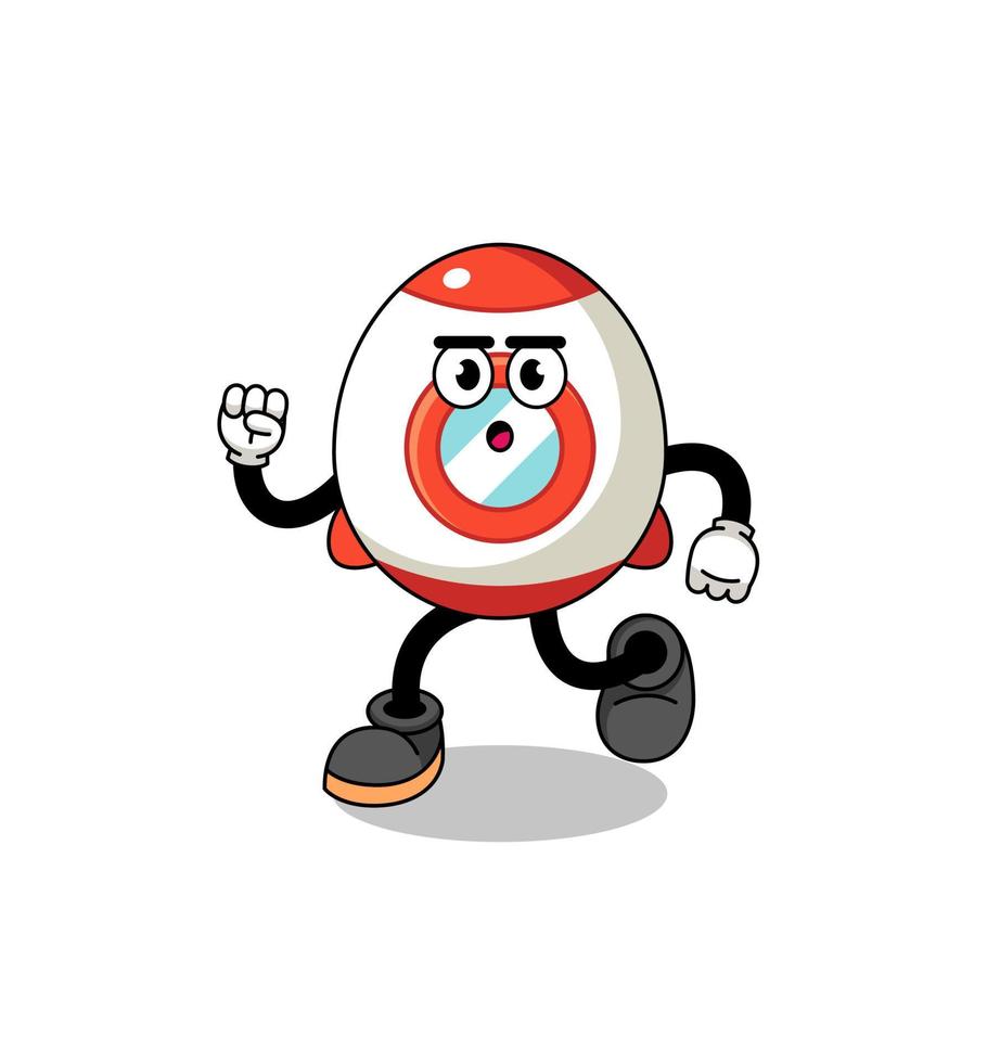 running rocket mascot illustration vector