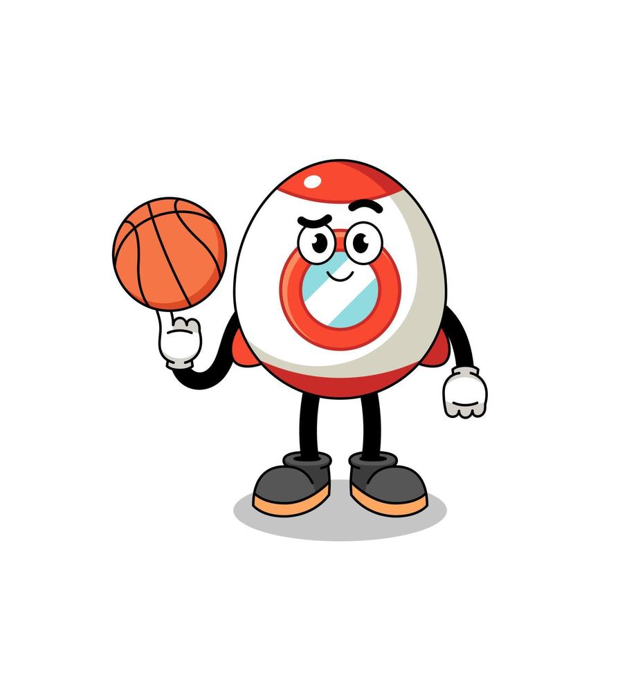 rocket illustration as a basketball player vector