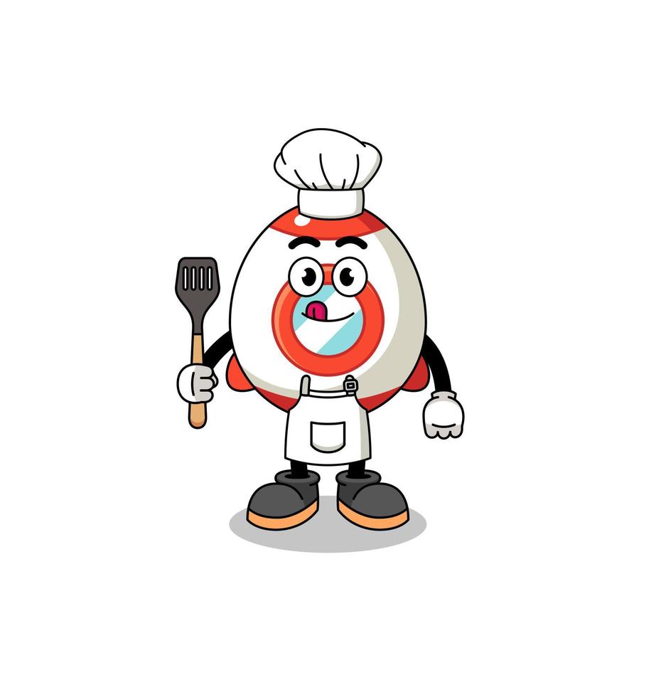 Mascot Illustration of rocket chef vector