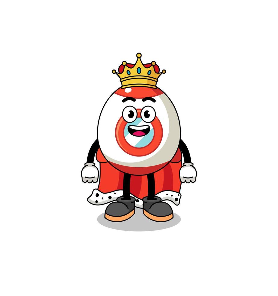 ilustración de la mascota del rey cohete vector