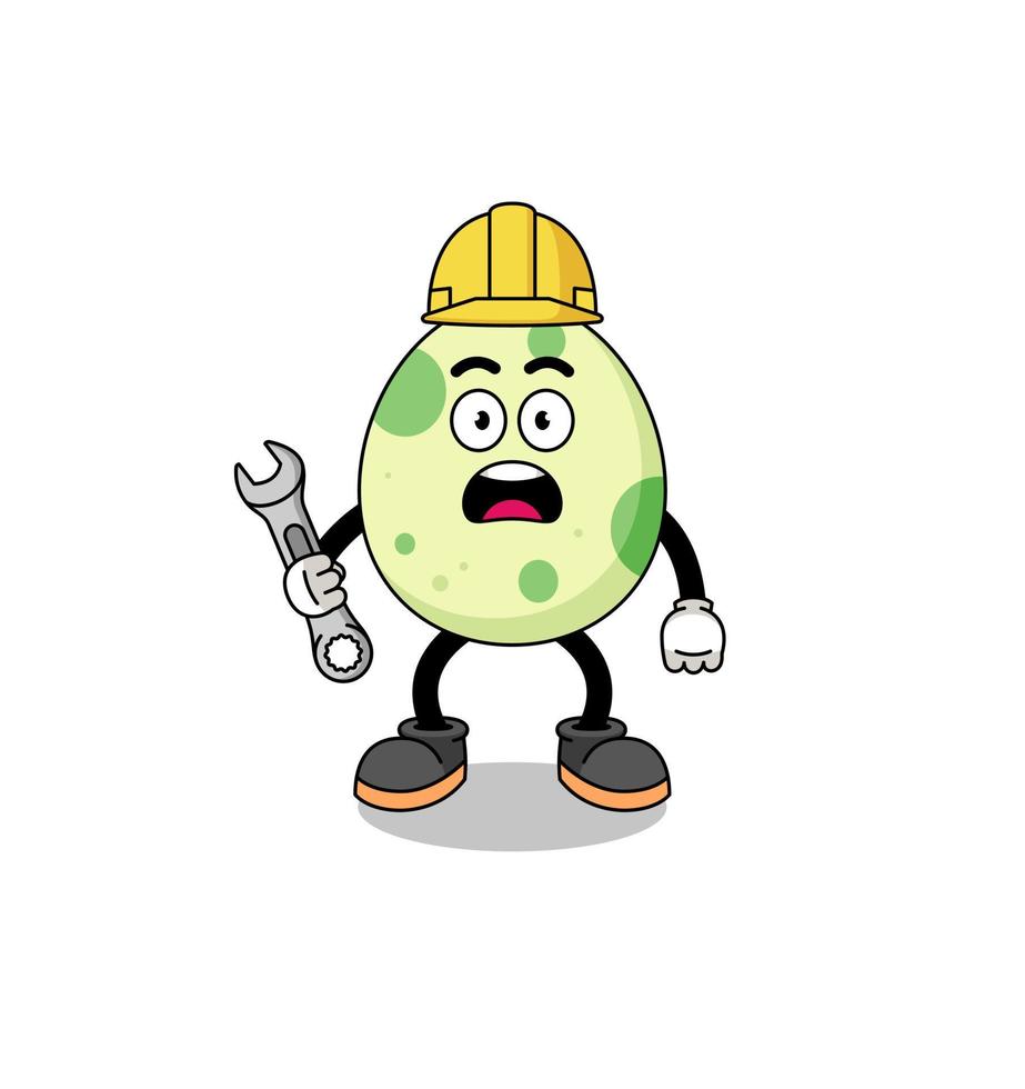 Character Illustration of spotted egg with 404 error vector