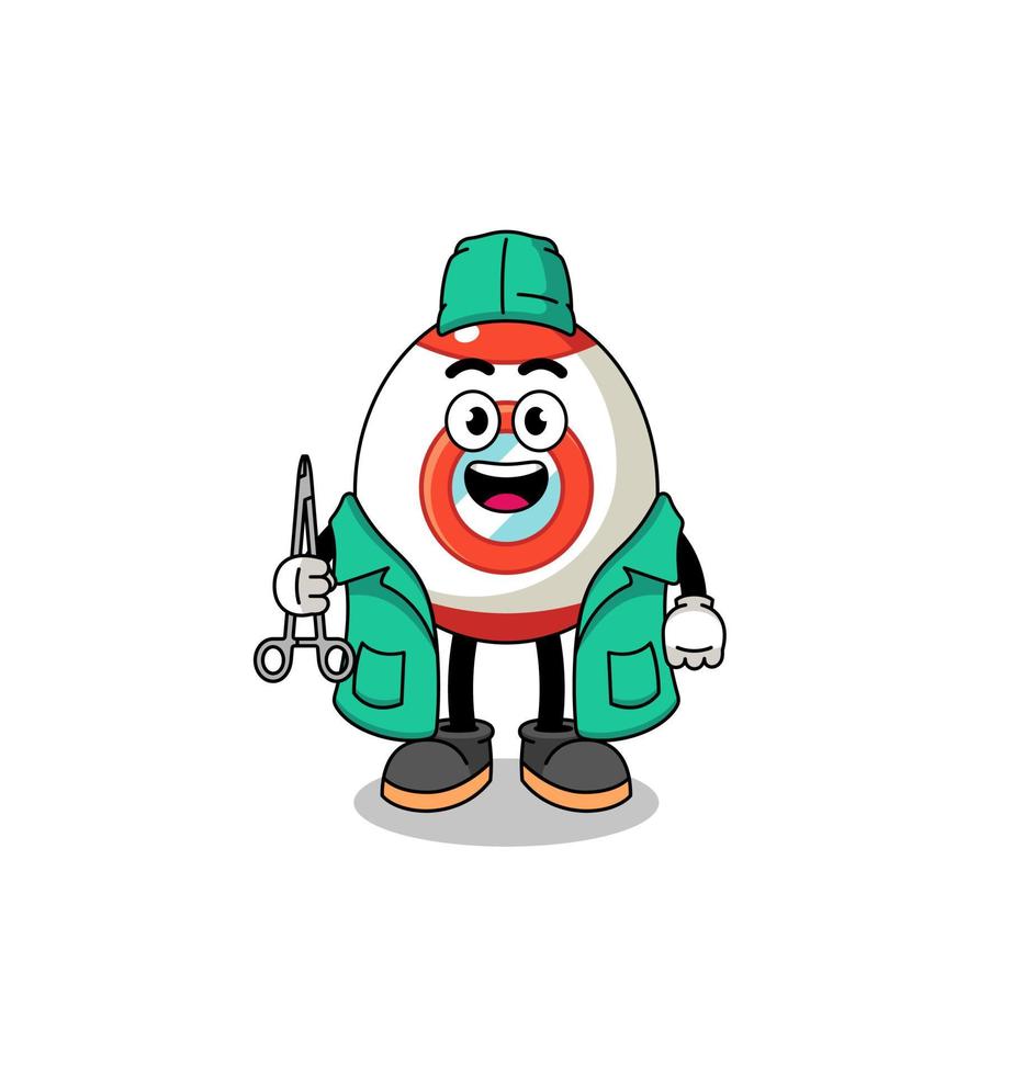 Illustration of rocket mascot as a surgeon vector