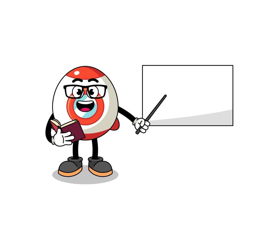 Mascot cartoon of rocket teacher vector