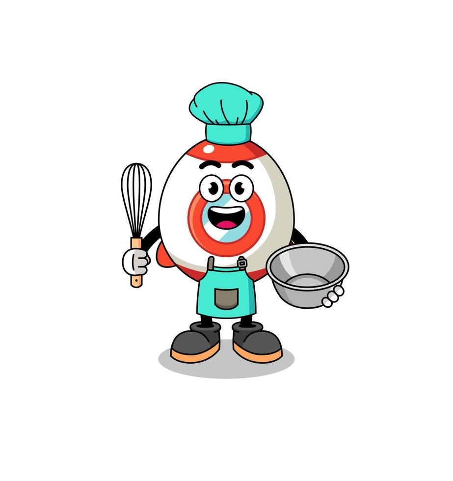 Illustration of rocket as a bakery chef vector