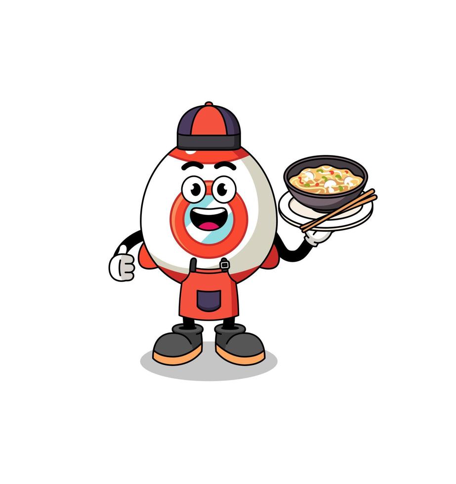 Illustration of rocket as an asian chef vector