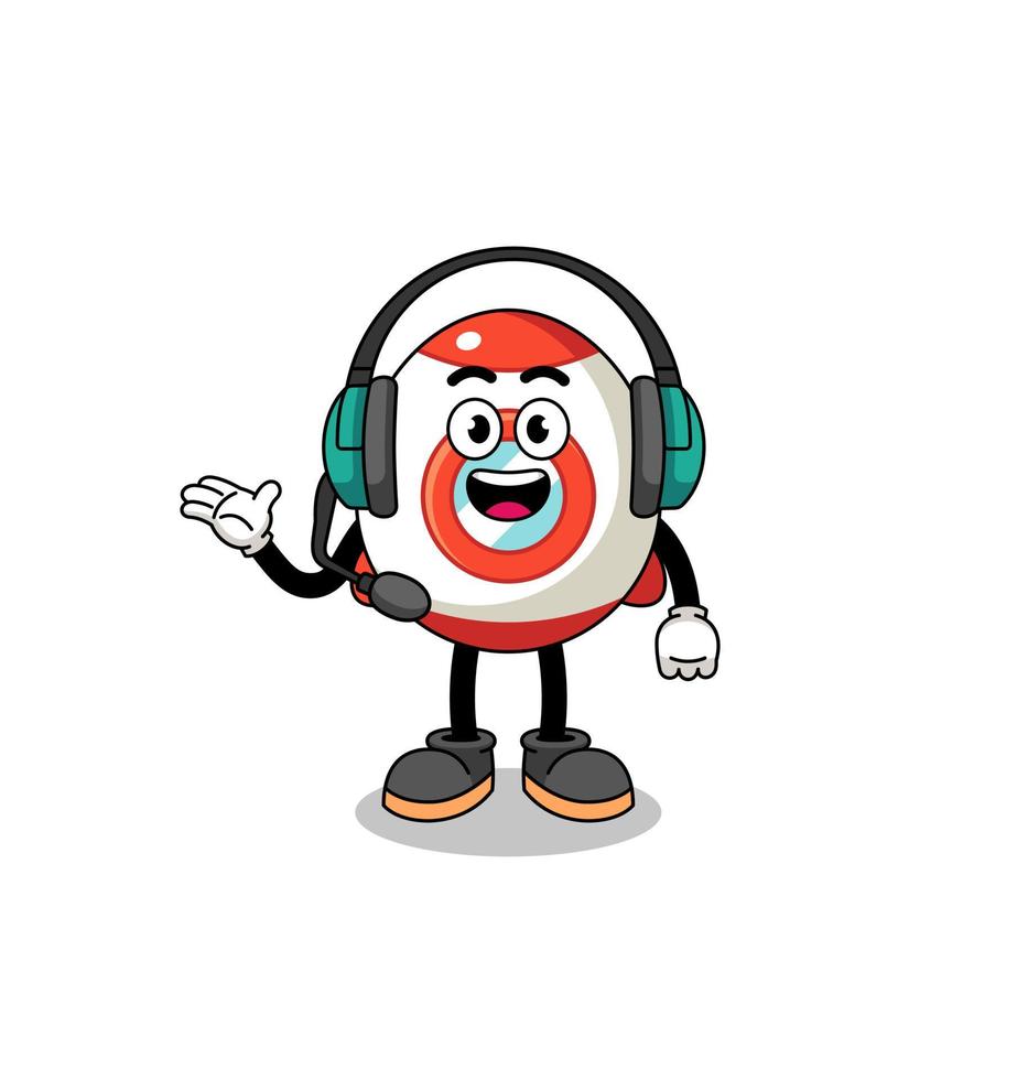 Mascot Illustration of rocket as a customer services vector