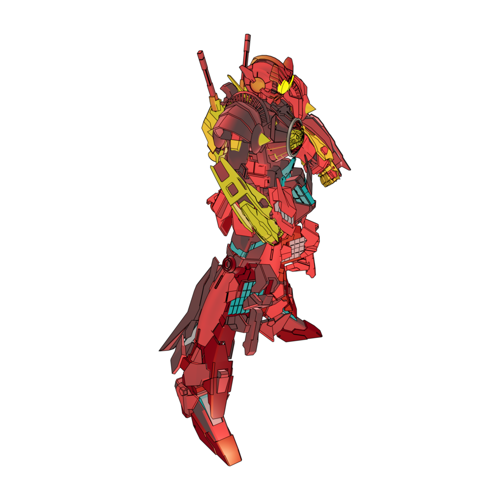 Mecha with strategy combat style png