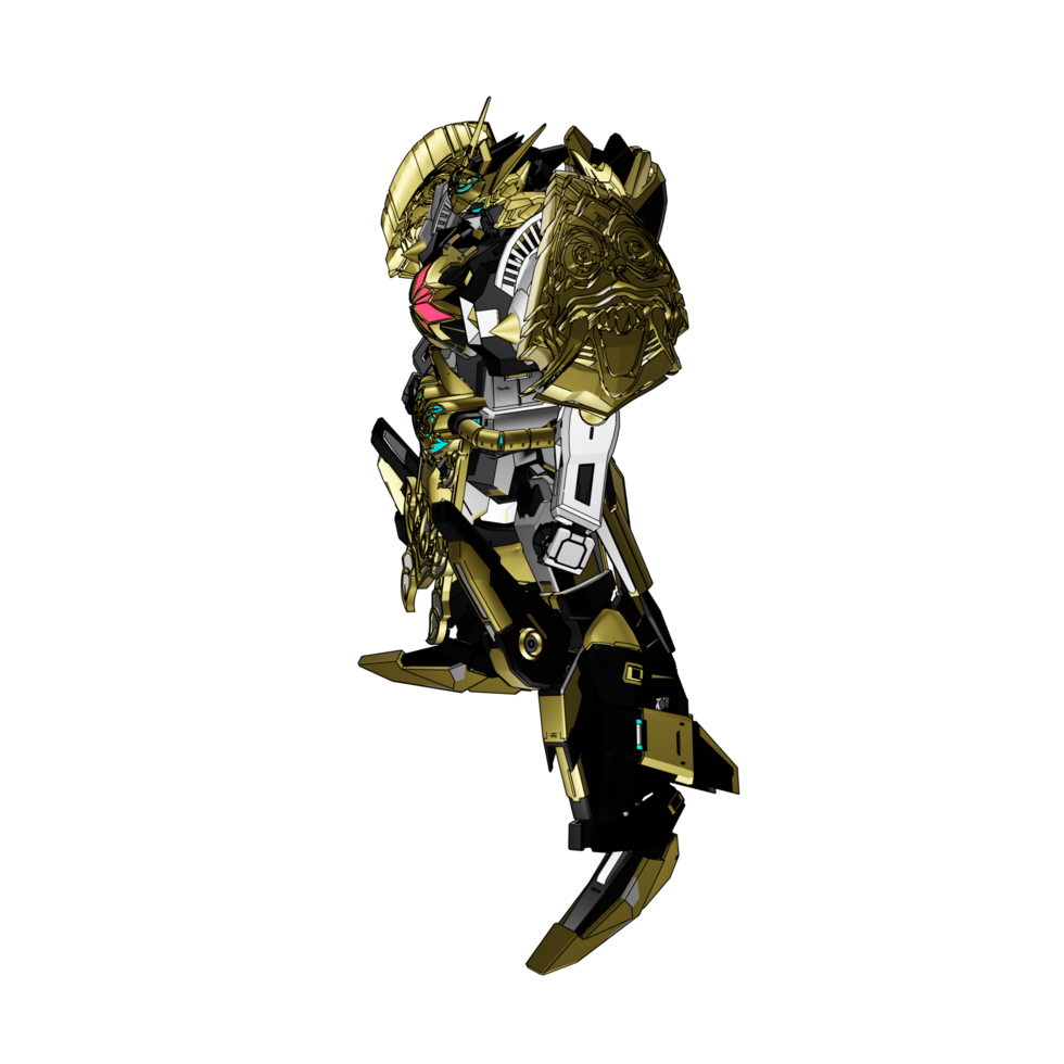 Robot with defensive combat style png