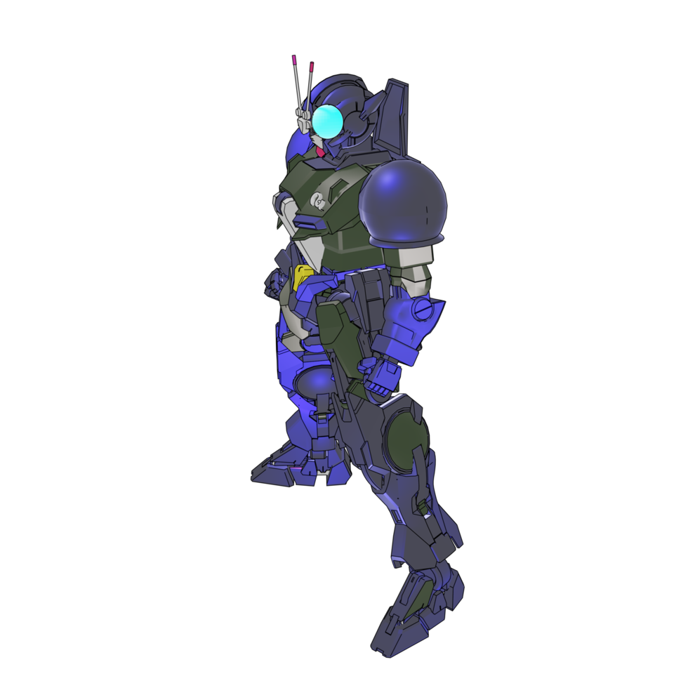 Mecha with defensive combat style png