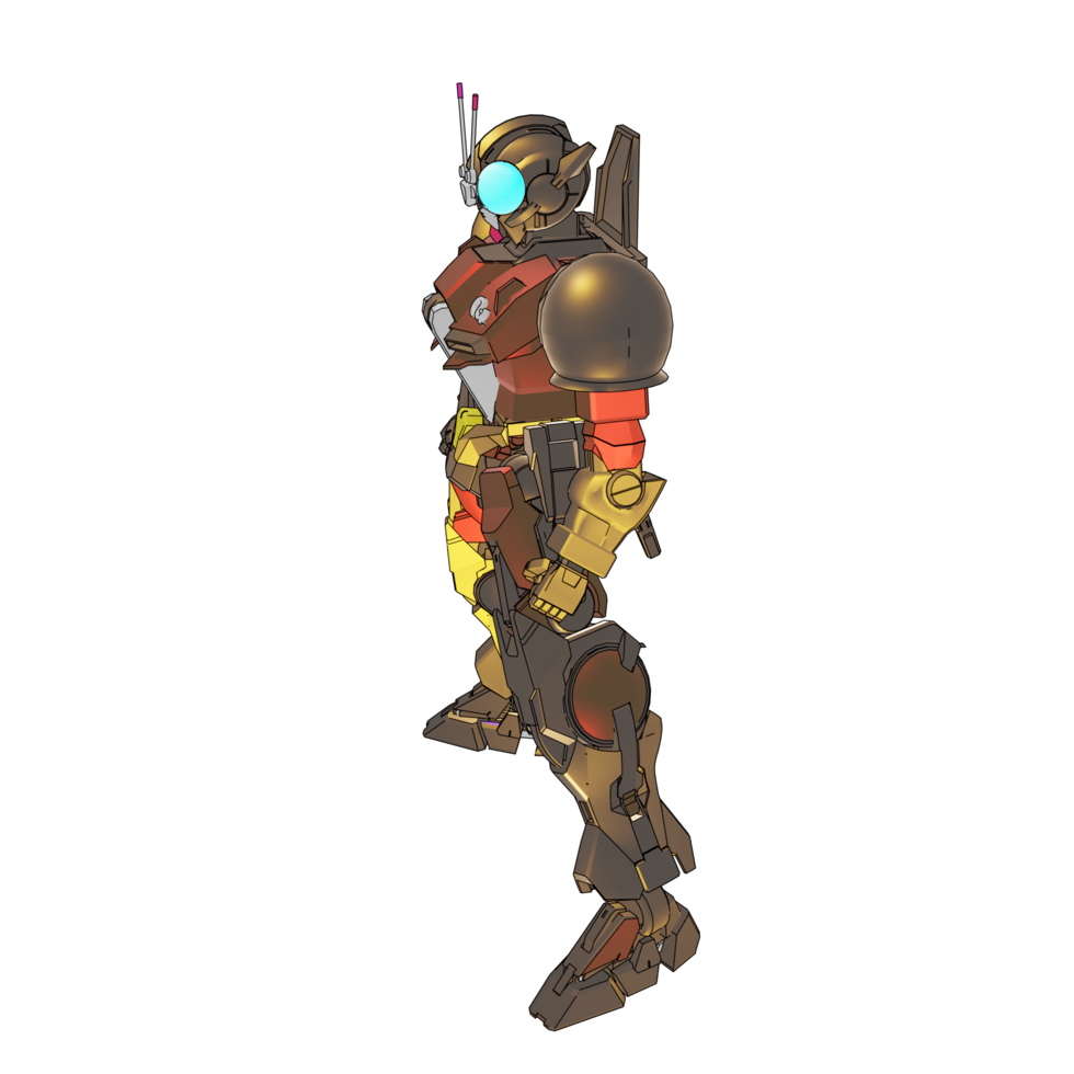 mecha con estilo de combate defensivo png